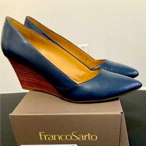 Franco Sarto Wedges, Size 10 Midnight Blue